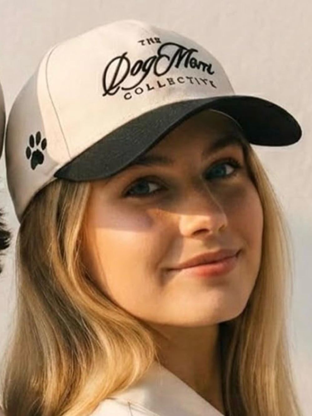 Rare The Dog Mom Collective Two-Tone Baseball Cap cream & BlacK no longer online